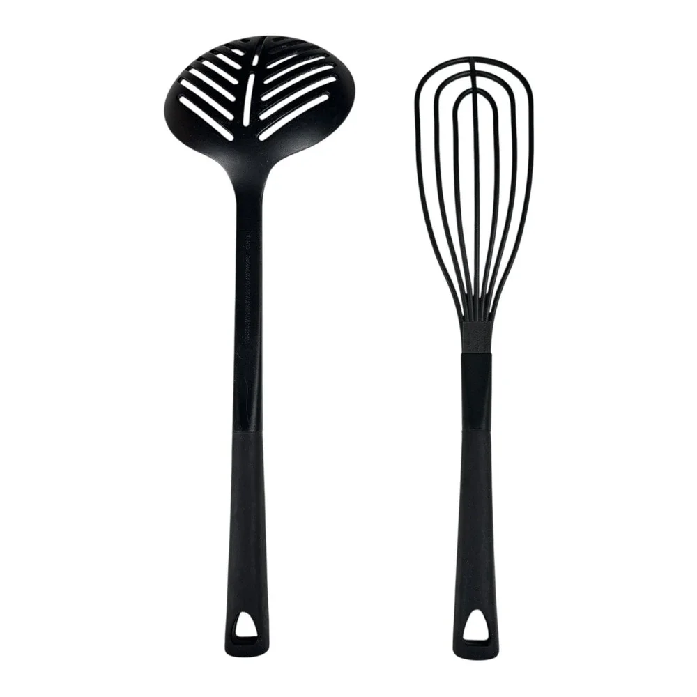 Calphalon Black Nylon Slotted Spoon and Whisk Kitchen Utensil Set‎ 2 Piece A72Q